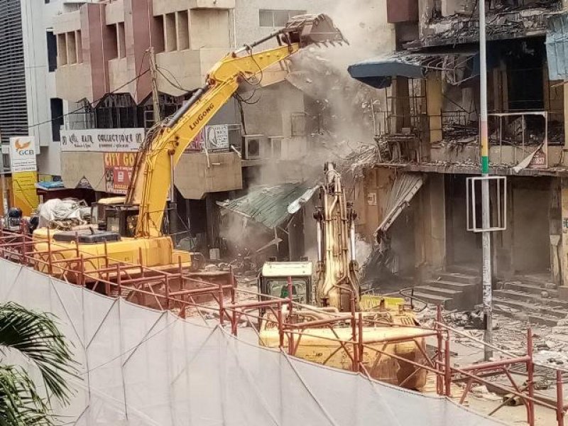 Hong-Kong Building demolition at Makola underway - Memories News